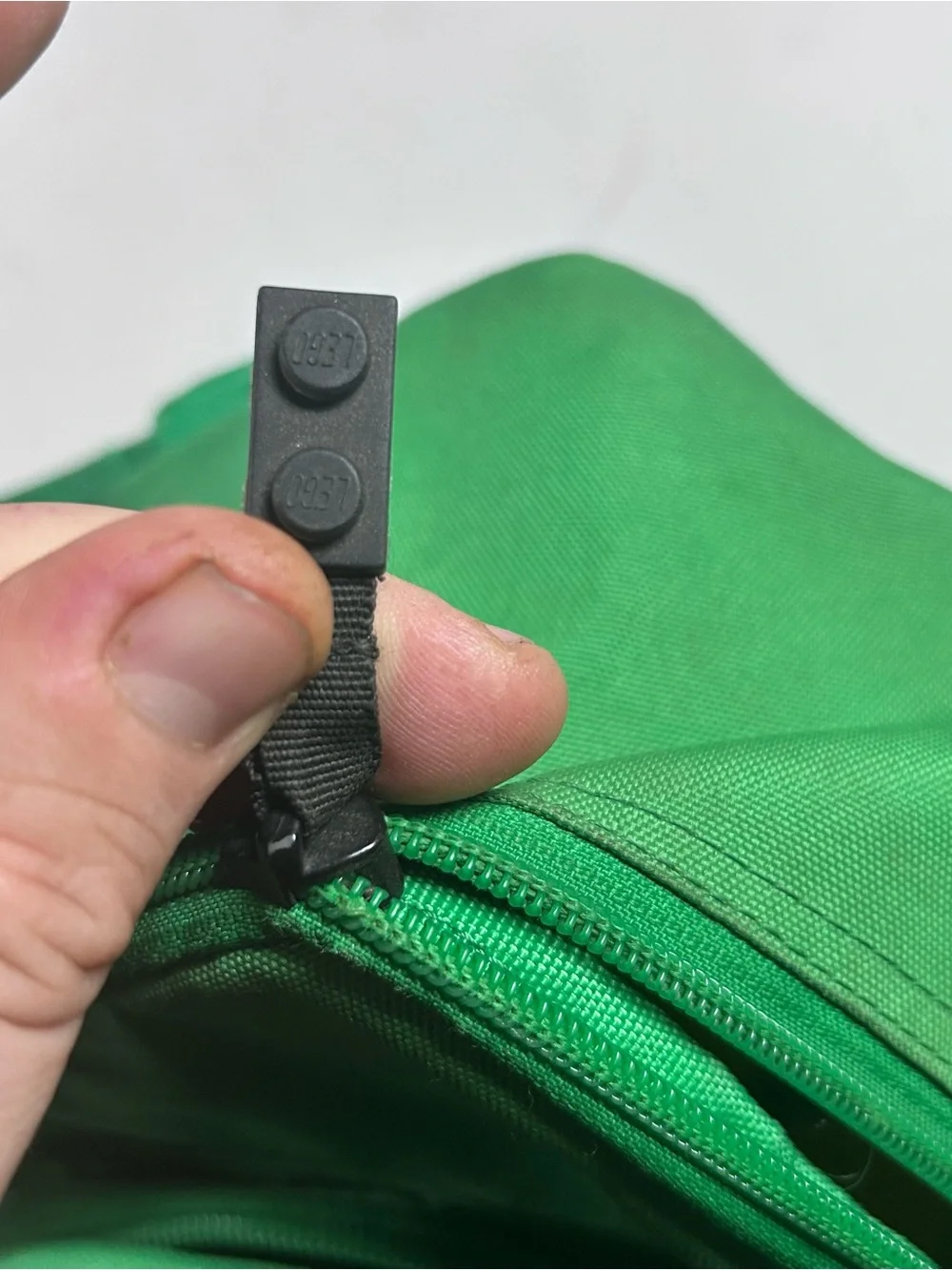 LEGO Brick Backpack Green School Travel Bag Multiple Pockets W/ LEGO Zippers